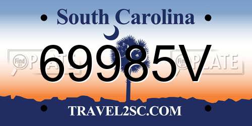 69985V South Carolina License Plate