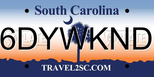 6DYWKND South Carolina License Plate