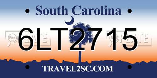 6LT2715 South Carolina License Plate