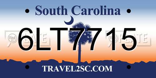 6LT7715 South Carolina License Plate