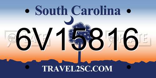 6V15816 South Carolina License Plate