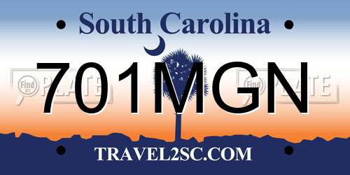 701MGN South Carolina License Plate