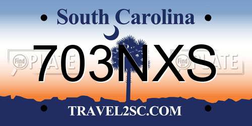 703NXS South Carolina License Plate