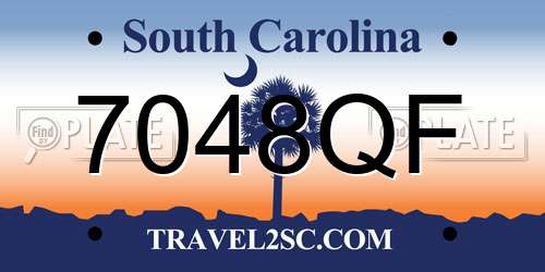 7048QF South Carolina License Plate