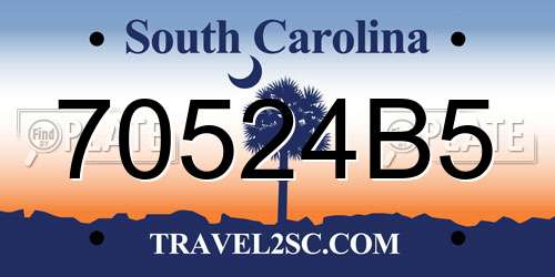 70524B5 South Carolina License Plate