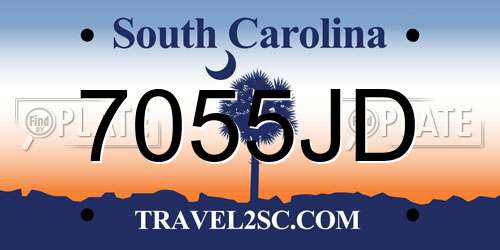 7055JD South Carolina License Plate