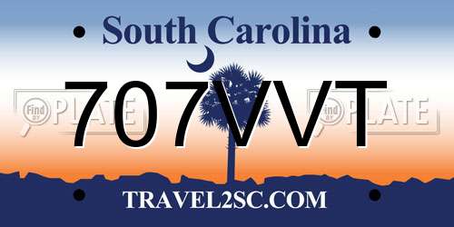 707VVT South Carolina License Plate