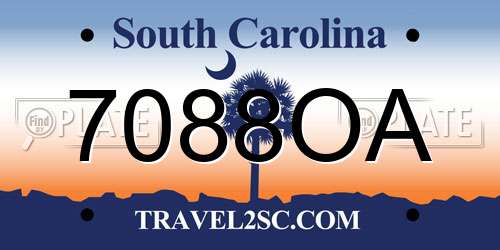 7088OA South Carolina License Plate