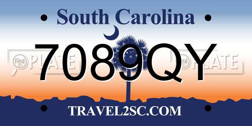 7089QY South Carolina License Plate