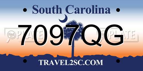 7097QG South Carolina License Plate