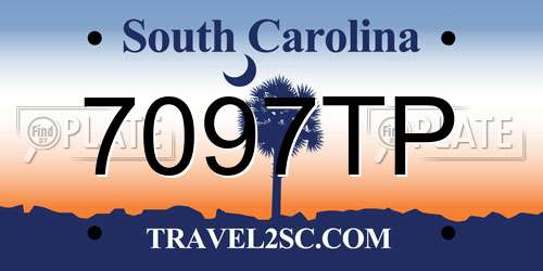 7097TP South Carolina License Plate