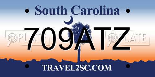709ATZ South Carolina License Plate