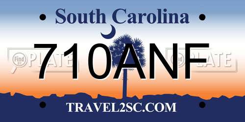 710ANF South Carolina License Plate
