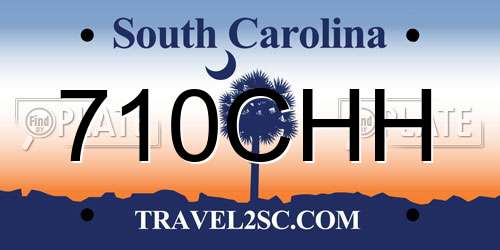 710CHH South Carolina License Plate