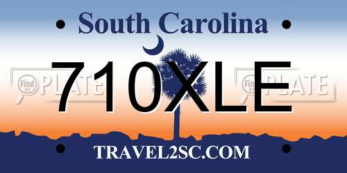710XLE South Carolina License Plate