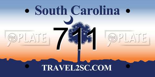 711 South Carolina License Plate