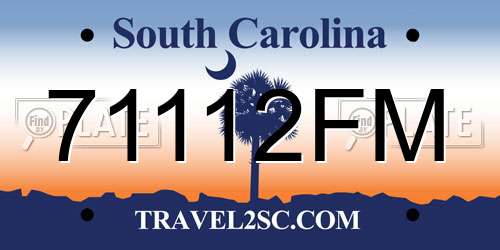 71112FM South Carolina License Plate
