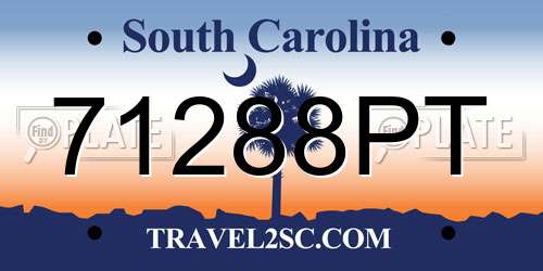 71288PT South Carolina License Plate