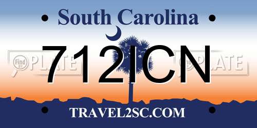 712ICN South Carolina License Plate