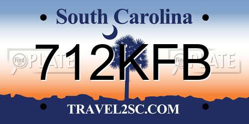 712KFB South Carolina License Plate