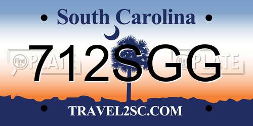 712SGG South Carolina License Plate