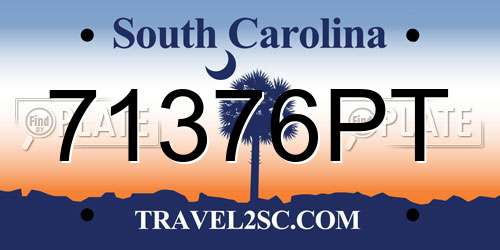 71376PT South Carolina License Plate