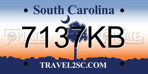 7137KB South Carolina License Plate