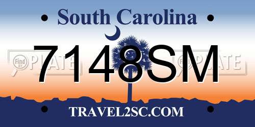 7148SM South Carolina License Plate