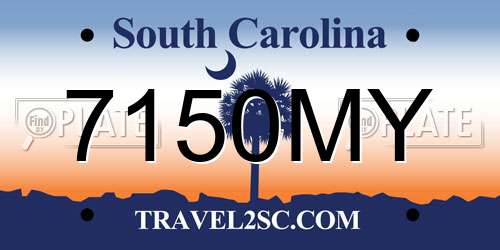 7150MY South Carolina License Plate