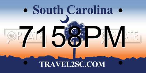 7158PM South Carolina License Plate