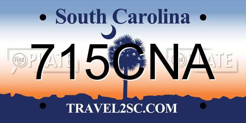 715CNA South Carolina License Plate