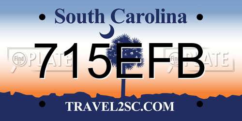 715EFB South Carolina License Plate