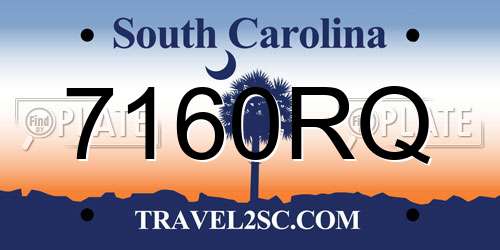 7160RQ South Carolina License Plate
