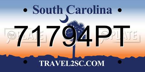 71794PT South Carolina License Plate
