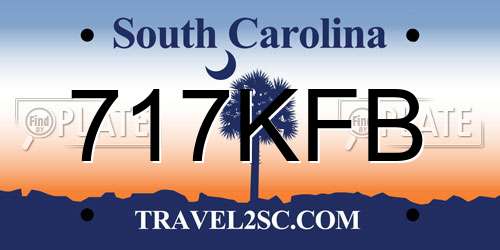 717KFB South Carolina License Plate
