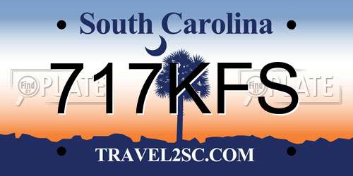717KFS South Carolina License Plate