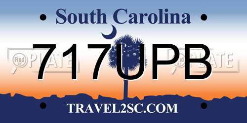 717UPB South Carolina License Plate