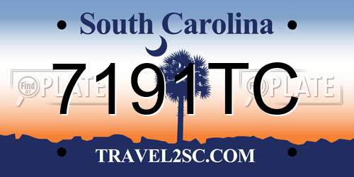 7191TC South Carolina License Plate