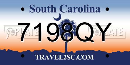7198QY South Carolina License Plate