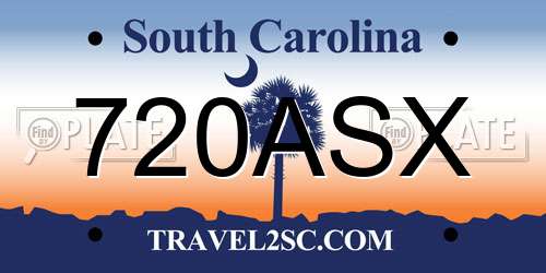 720ASX South Carolina License Plate