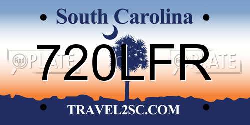 720LFR South Carolina License Plate