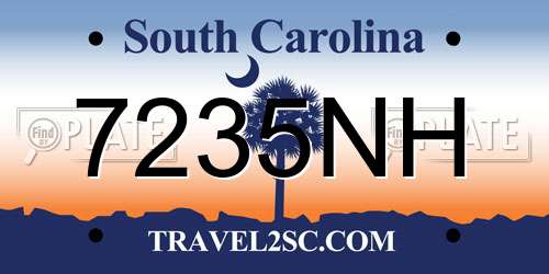 7235NH South Carolina License Plate