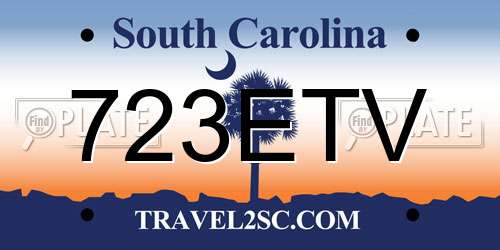 723ETV South Carolina License Plate