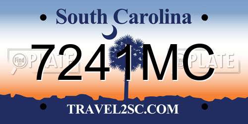 7241MC South Carolina License Plate