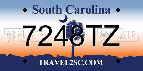 7248TZ South Carolina License Plate