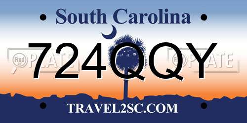 724QQY South Carolina License Plate