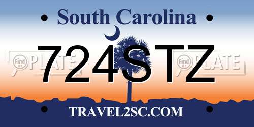 724STZ South Carolina License Plate