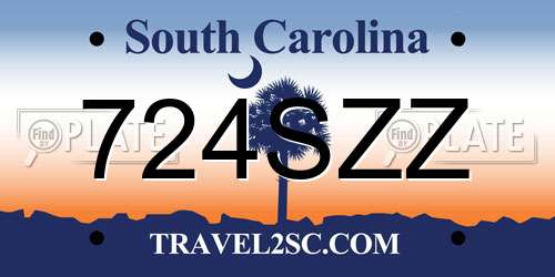 724SZZ South Carolina License Plate