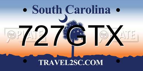727GTX South Carolina License Plate
