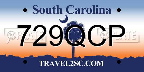 729QCP South Carolina License Plate